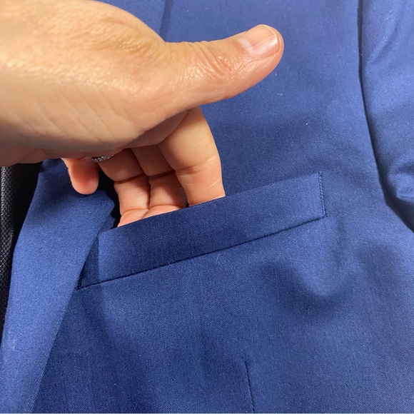 Zara man blazer Men’s 38 blue suit jacket Wool comfort - Picture 2 of 15